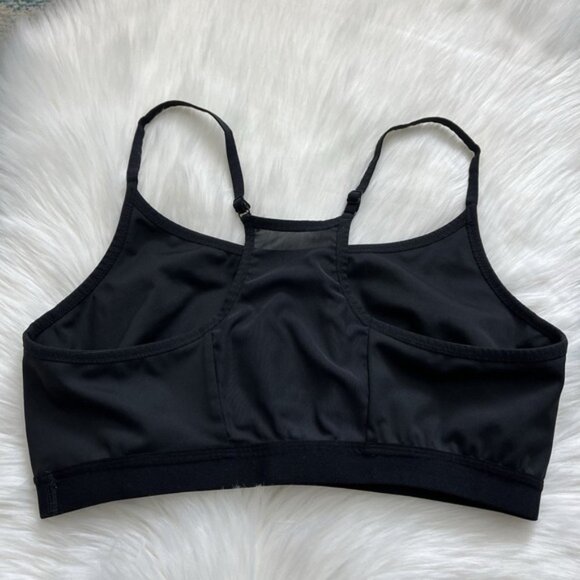 Duluth Trading Co Sports Bra Women L Black Unlined Mesh Adjustable Medium Impact - Picture 4 of 6
